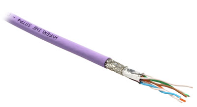 Shielded twisted pair cable SSTP, category 7 (600 MHz), 4 pairs, stranded (patch), 26 AWG, LSZH